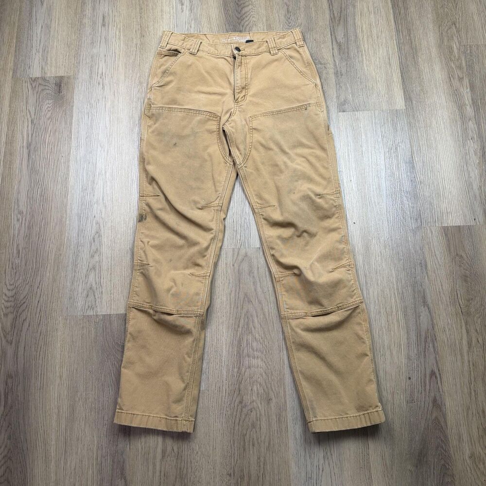Vintage Carhartt Pants Mens 32x34 Brown Double Knee Relaxed Carpenter Workwear